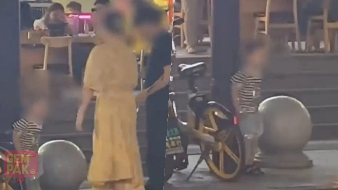 Nakal Sangat, Ibu Bapa Ikat Anak Di Tiang Restoran