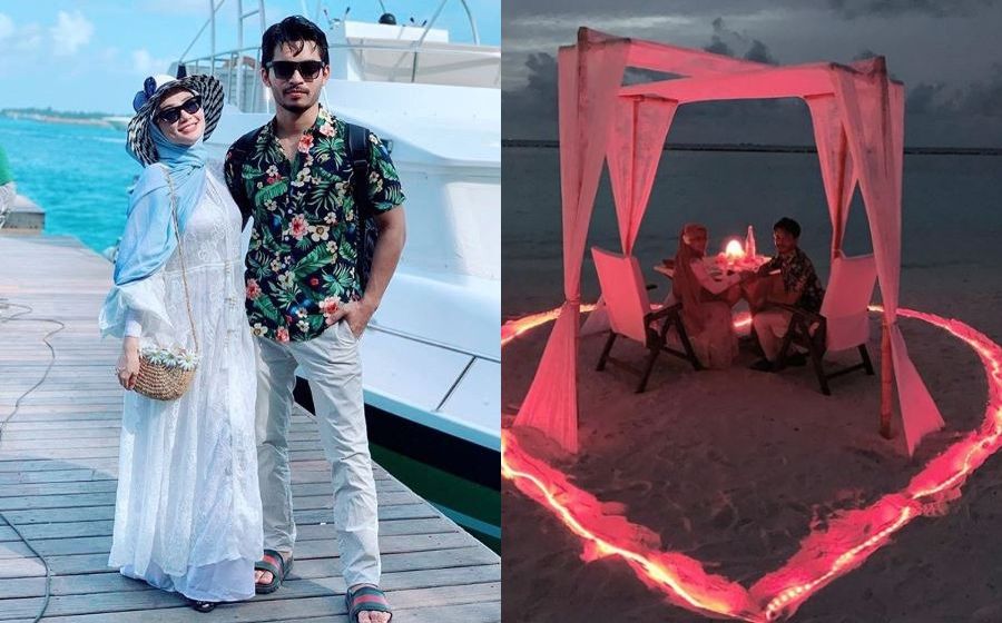 Bawa Wawa Zainal Ke Maldives Sebelum Bersalin, Aeril Zafril Dipuji Netizen