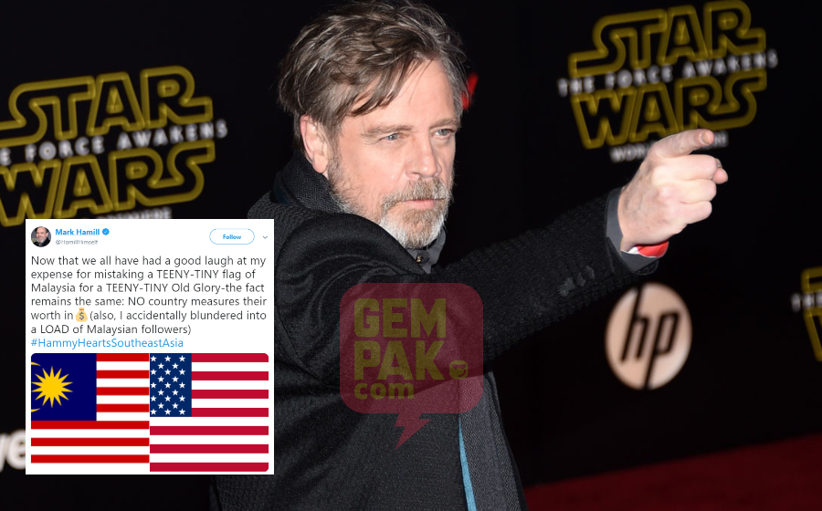 Gara-Gara Tweet Emoji Jalur Gemilang, Pelakon Star Wars Ini Terima Banyak Followers Malaysia!