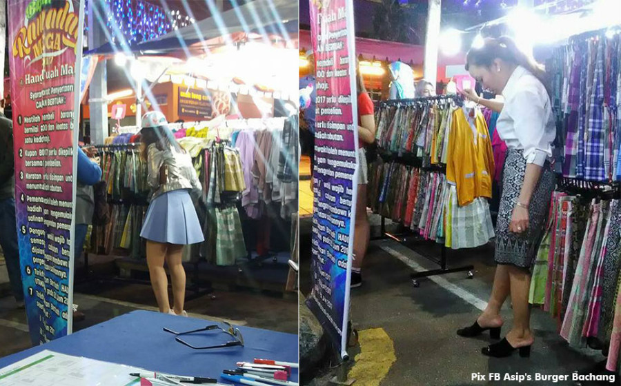 Wanita Korea Jadikan Kain Samping Sebagai Skirt Curi Tumpuan Pengunjung Bazar Ramadan