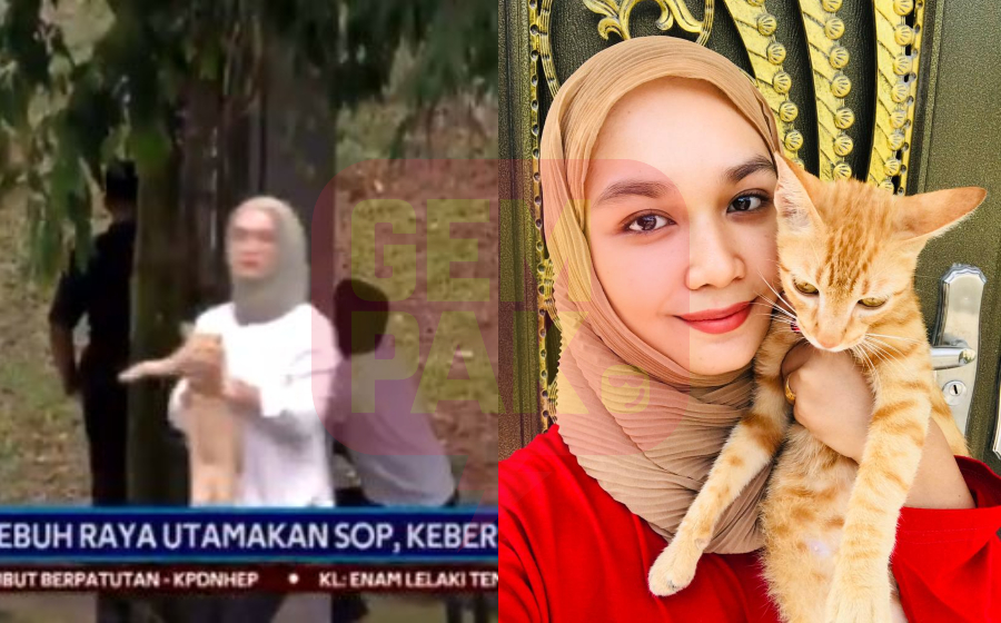 Kelibat Kakak Baju Putih Berlari Pegang Kucing Ketika Laporan Berita Curi Tumpuan Netizen Ini Empunya Diri Cerita Sebenar Gempak