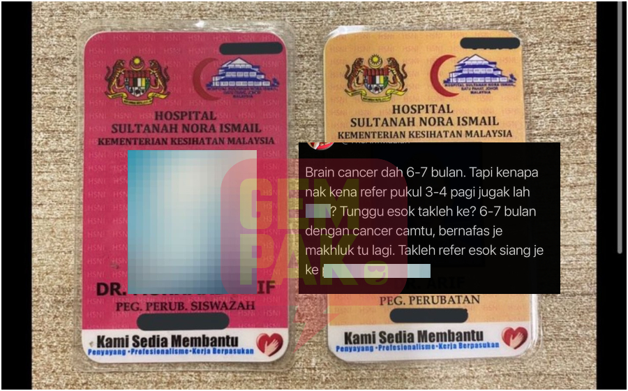 Doktor Mencarut Dapat Pesakit Kanser Jam 3 Pagi, Netizen Mohon KKM Ambil Tindakan