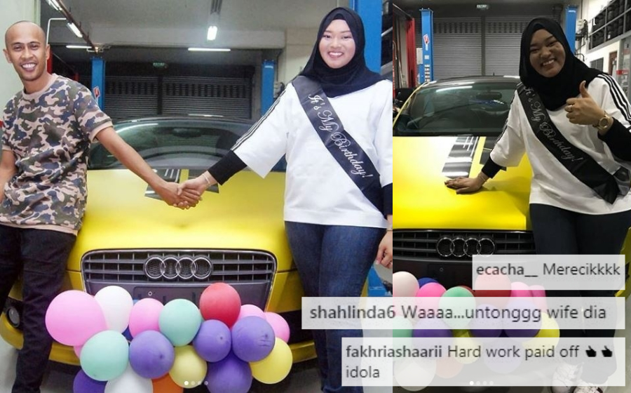 Merecik! Achey Hadiahkan Isteri Kereta Mewah Audi TT RM285,000 Sempena Hari Jadi