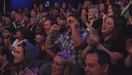 Giphy The guy in the middle is us...