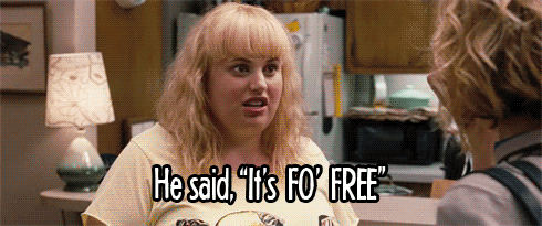 Giphy We always like free stuff.
