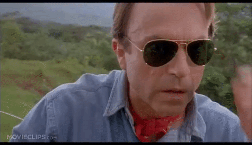 Giphy Cue Jurassic Park theme song.