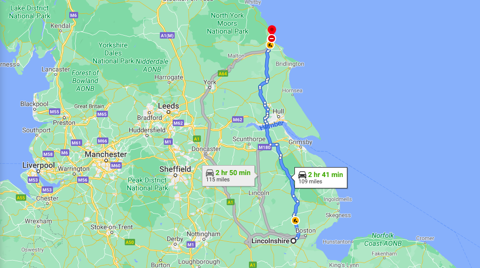 Google Maps Boy, that's a long drive for a burger.