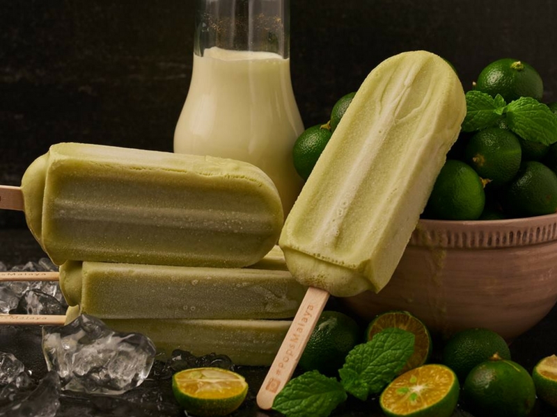 Pops Malaya Mesti ramai yang terliur melihat aiskrim Pops Malaya perisa Milky Lime.