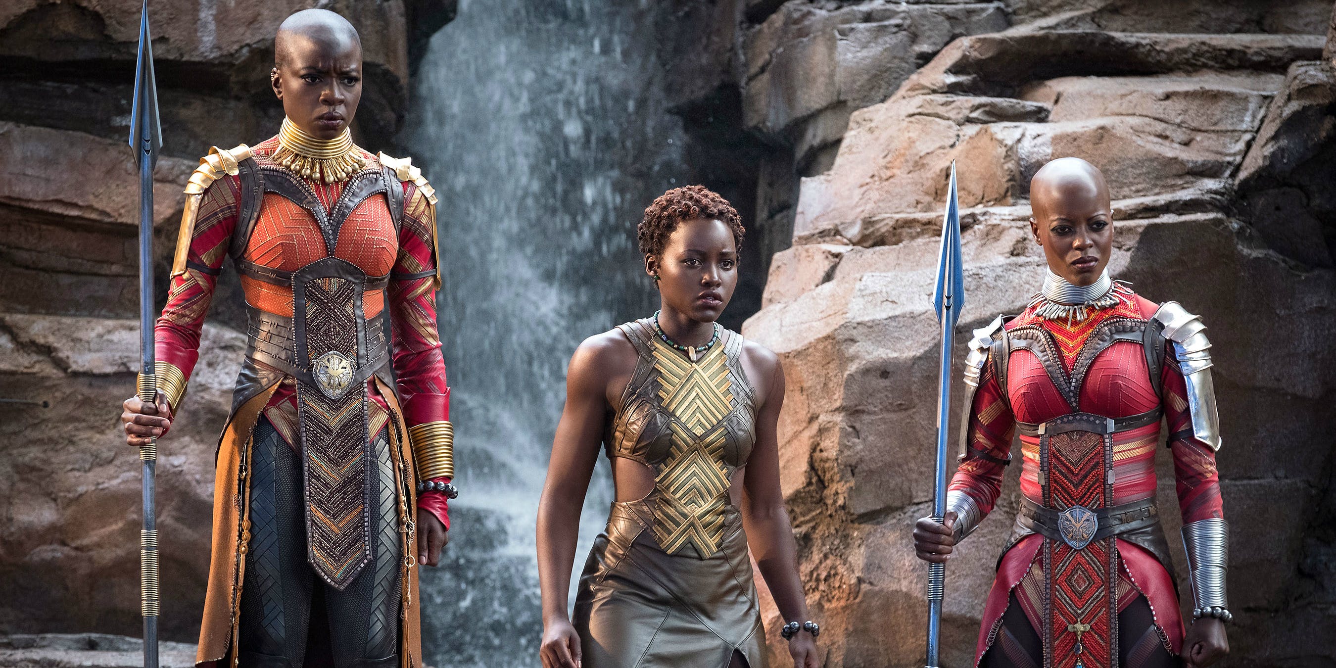 Marvel Studios Nakia (middle) is also T'Challa's love interest.
