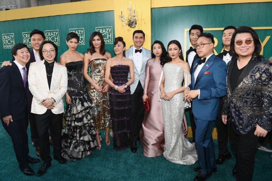 AFP via New Straits Times Kwan and the cast of 'Crazy Rich Asians'.