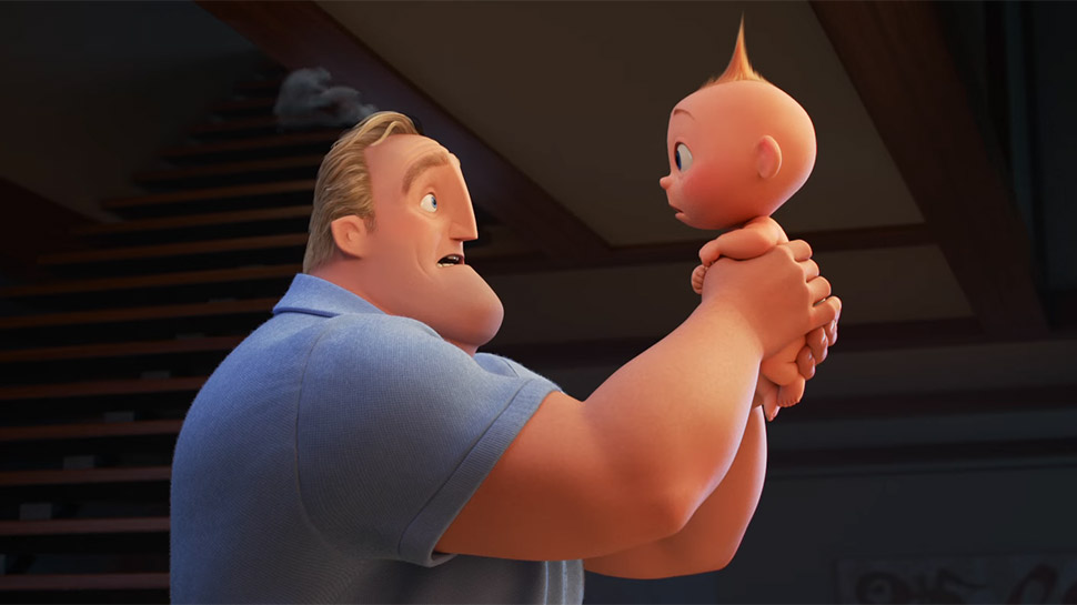 Disney/Pixar Bob is having a headache and sleepless nights handling Jack Jack and his new powers.