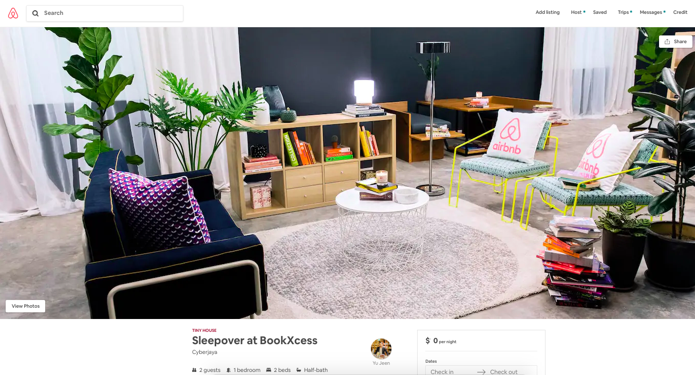 Airbnb Click it to win it.