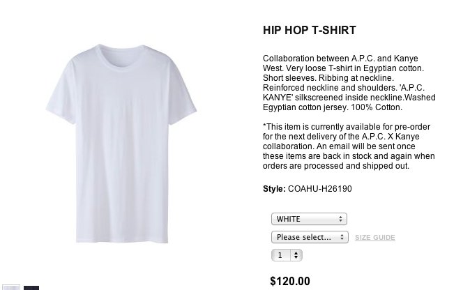 A.P.C. We're almost blind after looking at that price tag.