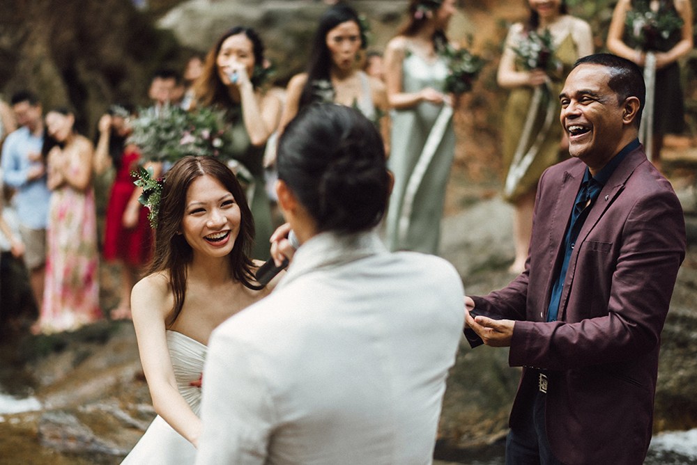 Peter Herman Photography All smiles for the bride, and all (happy) tears for the bridesmaids.