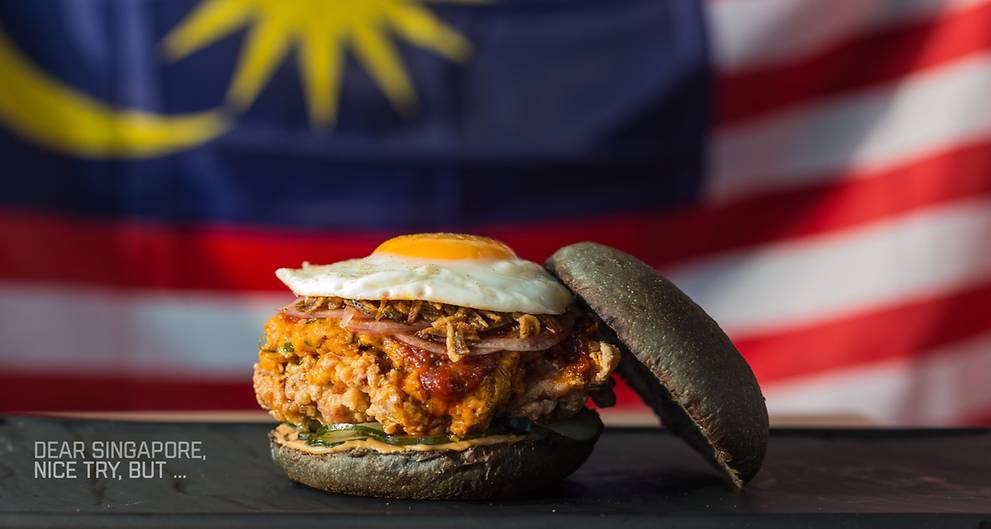 My Burger Lab Of course we also kiasu, so we came up with a Malaysian version.