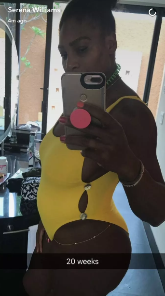 Serena Williams/Snapchat Looking pretty, mommy-to-be!