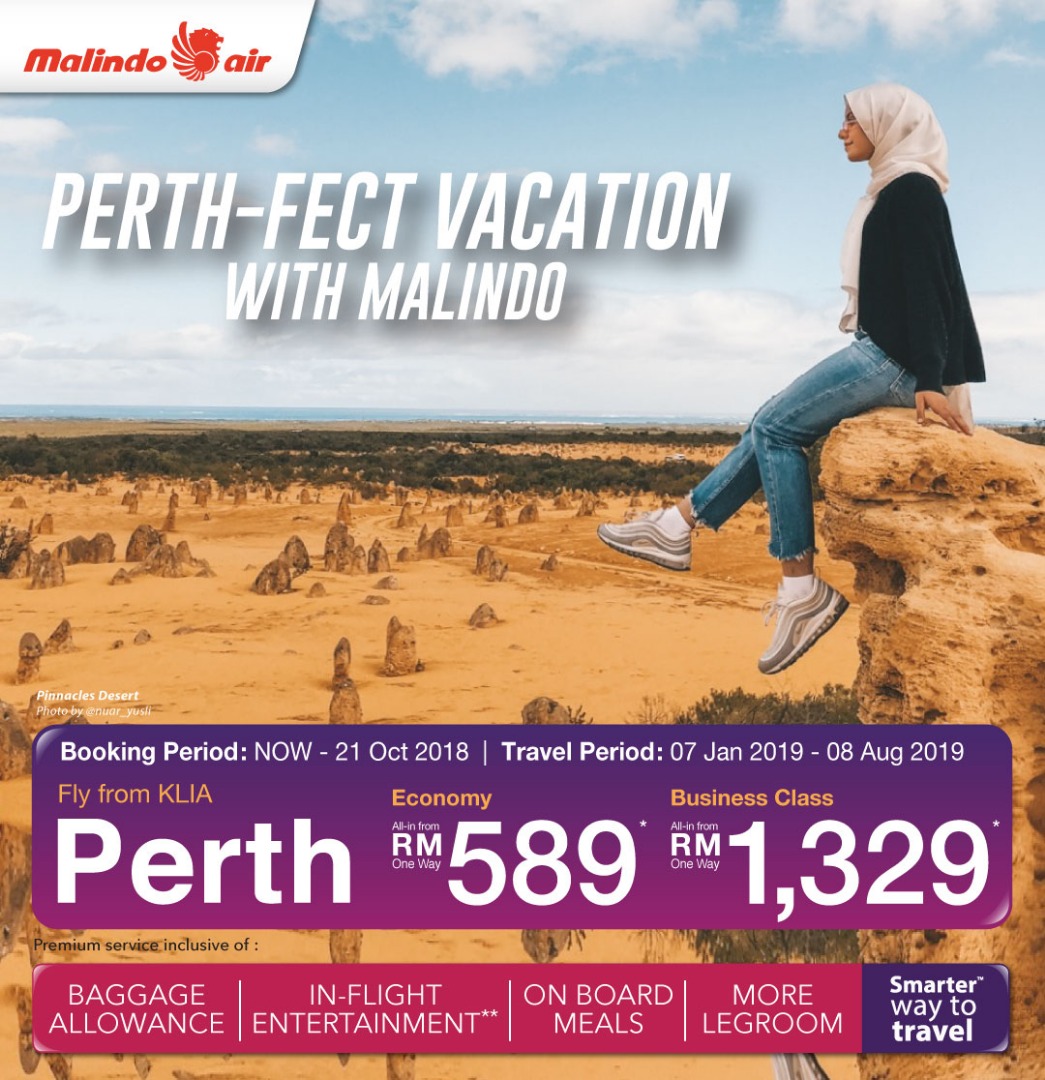 Malindo Air BRB, booking a flight ticket to Perth now.
