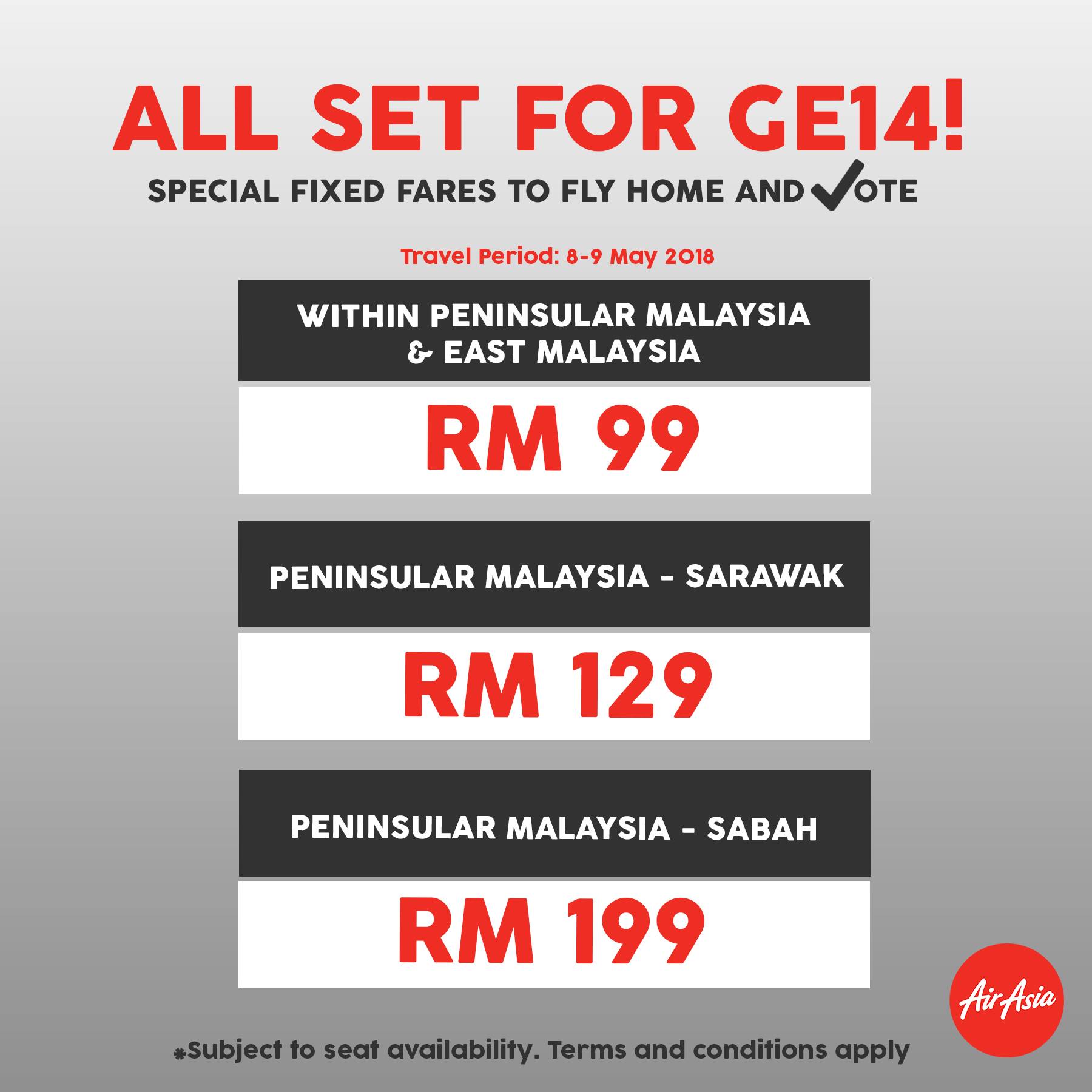 AirAsia Facebook Page Hurry up guys, before your preferred time slot is sold out.