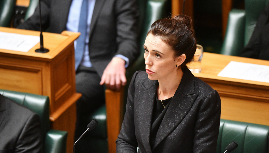 Getty via NewsHub NZ Jacinda Ardern speaking for the first time in parliament after the Christchurch attack.