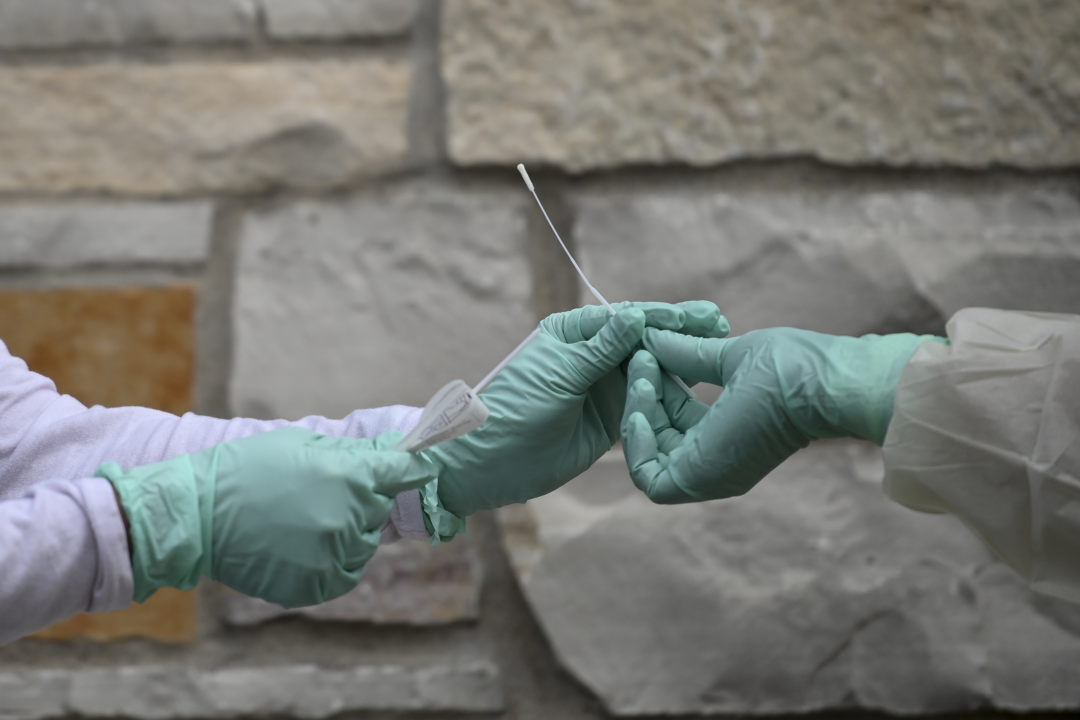 Aaron Lavinsky—Star Tribune/Getty Images via TIME The swab test can be quite uncomfortable.