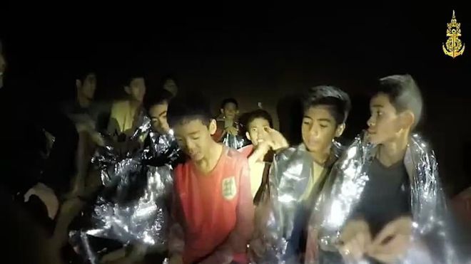 Getty Images via BBC The group of boys miraculously survived the ordeal despite being in the dark without sufficient food and water.
