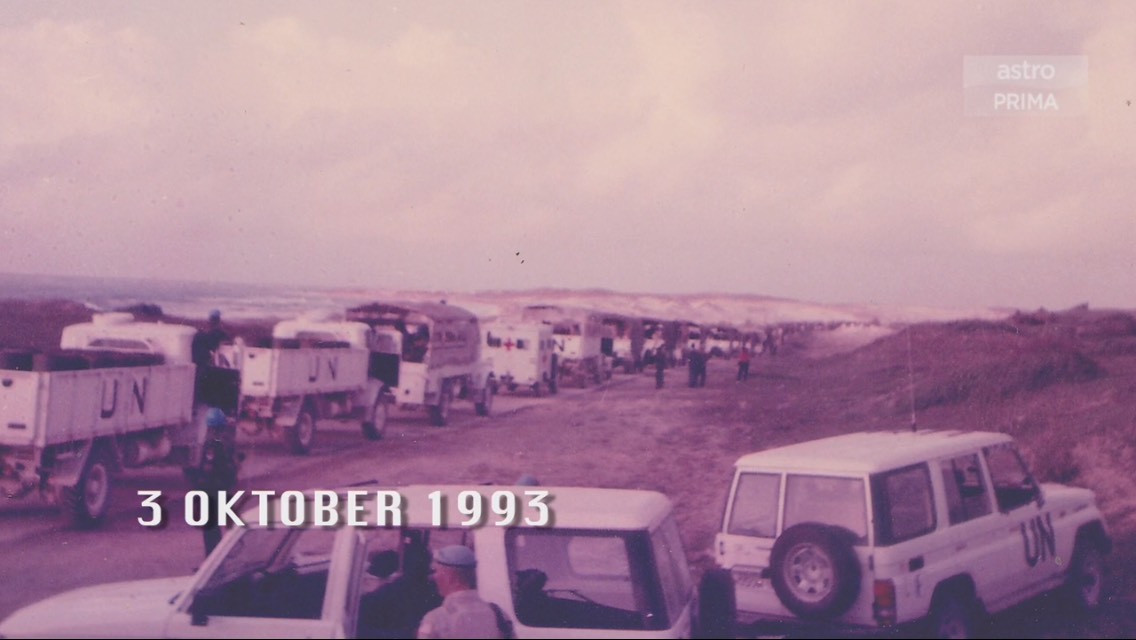 Still from '#theblackhawk down Wira Keamanan' The day of Operation Gothic Serpent. The day the helicopters were shot down