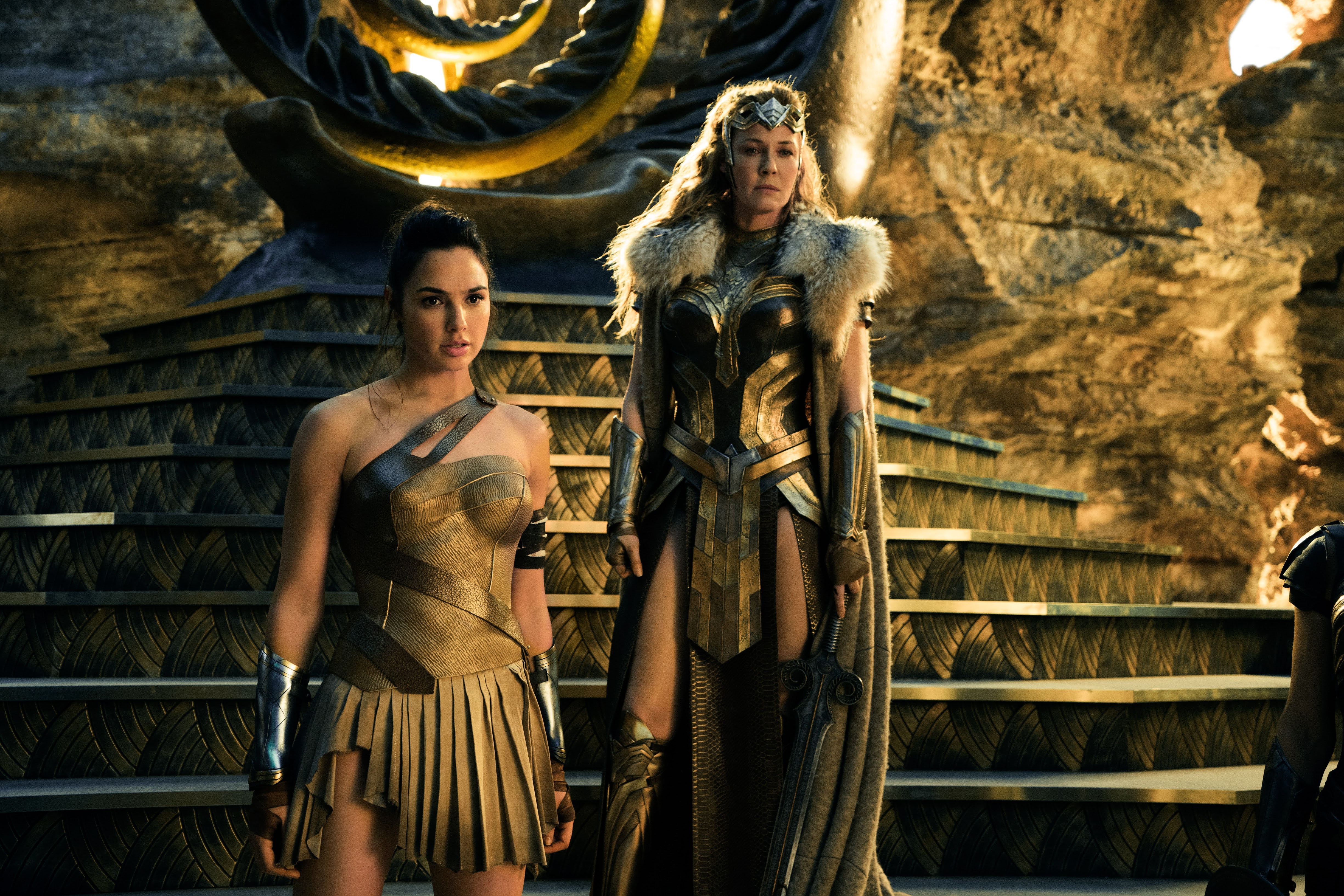 DC/Warner Bros. Wonder Woman and her mom Hippolyta. Just hanging out.