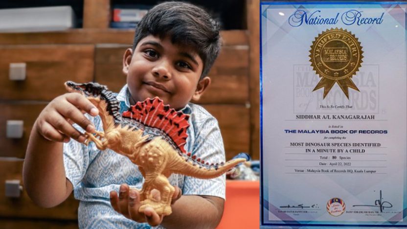 Boy, 5, Secures Spot in Record Book for Naming 80 Dinosaurs in One Minute! | Astro Ulagam