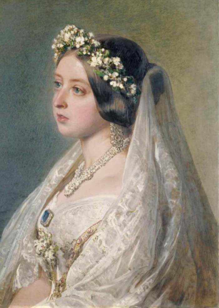 英国维多利亚女王开启结婚穿白纱的风潮