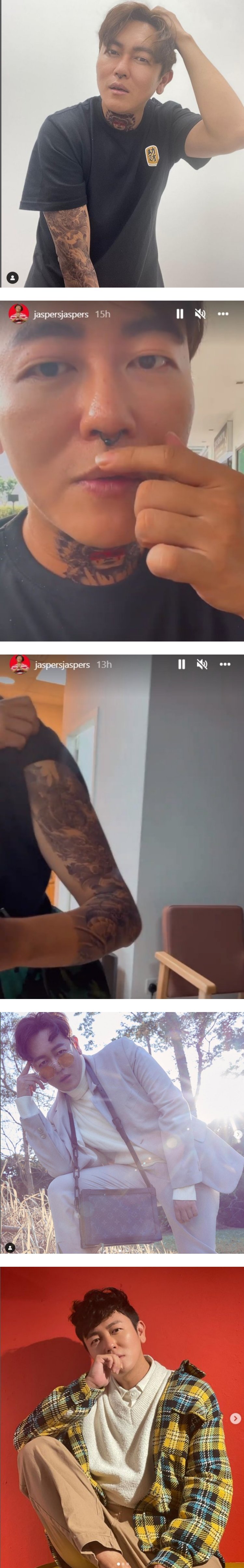Jaspers近照曝光...穿鼻环、大花臂连颈项也全是纹身！ 网封：大马谢和弦 Xuan