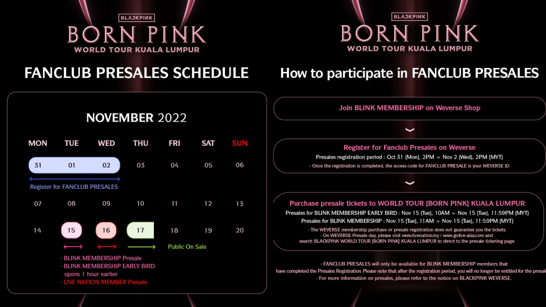 BLACKPINK 大马演唱会正式官宣